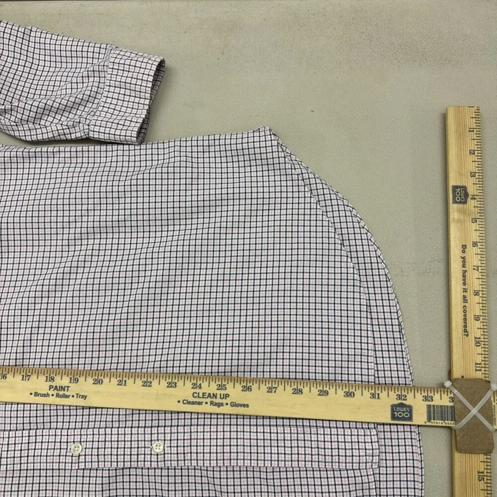 Vintage Polo Ralph‎ Lauren Classic Fit Shirt Mens XXL Pink Blue Check Plaid EUC